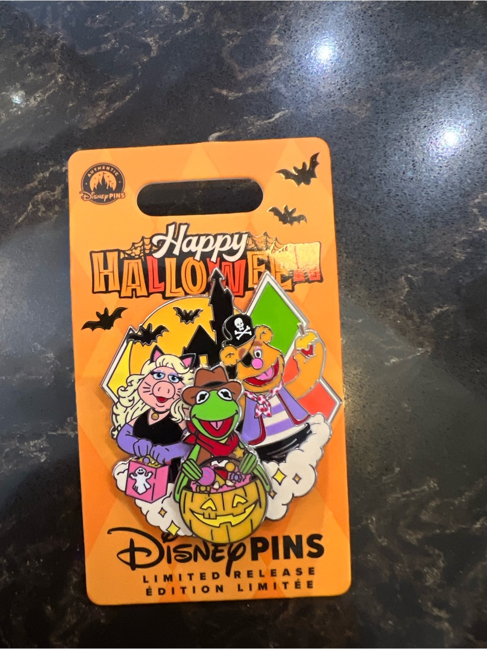 NWT Disney Halloween Muppets Pin Featuring Kermit, Miss Piggy & Fozzie